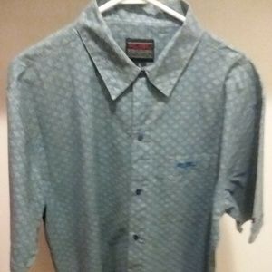 Vintage Fubu Grey And Blue Collared Button Down